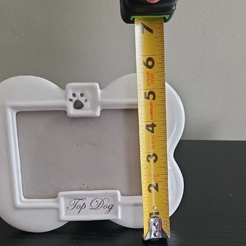 White Dog Bone Picture Frame